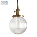 GobekUsa Clear Glass Globe Pendant Lights E27 Hanglamp for Living Room Loft