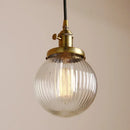 GobekUsa Clear Glass Globe Pendant Lights E27 Hanglamp for Living Room Loft