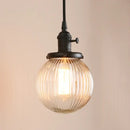 GobekUsa Clear Glass Globe Pendant Lights E27 Hanglamp for Living Room Loft