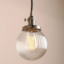 GobekUsa Clear Glass Globe Pendant Lights E27 Hanglamp for Living Room Loft
