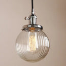 GobekUsa Clear Glass Globe Pendant Lights E27 Hanglamp for Living Room Loft