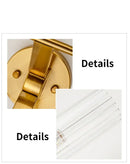 GobekUsa Gold LED Wall Lights Glass Lamps for Bedroom, Living Room, and Bathroom