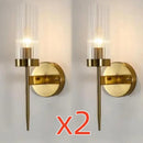 GobekUsa Gold LED Wall Lights Glass Lamps for Bedroom, Living Room, and Bathroom