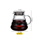 Ribbed glass pour over coffee maker pot kitchen brewer with wood lid by Decorbites