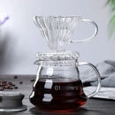 Ribbed glass pour over coffee maker pot kitchen brewer with wood lid by Decorbites
