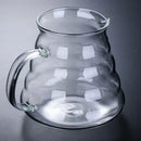 Ribbed glass pour over coffee maker pot kitchen brewer with wood lid by Decorbites