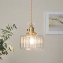 GobekUsa Green Glass Pendant Light Switch Bar Bedroom Copper Hanging Lamp