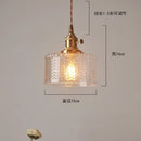 GobekUsa Green Glass Pendant Light Switch Bar Bedroom Copper Hanging Lamp