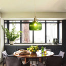GobekUsa Green Pendant Chandelier Lighting for Living Dining Kitchen Island Home Decor