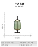 GobekUsa Green Red Glass Table Lamp LED Lighting for Bedroom and Living Room