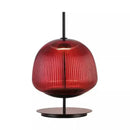 GobekUsa Green Red Glass Table Lamp LED Lighting for Bedroom and Living Room