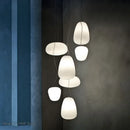 GobekUsa Glass Whorl Pendant Lights for Kitchen and Living Room Decor