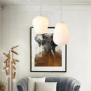 GobekUsa Glass Cocoon Pendant Light for Kitchen Dining Table, E27 LED Hanging Lamp
