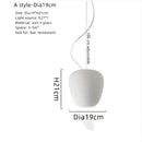 GobekUsa Glass Cocoon Pendant Light for Kitchen Dining Table, E27 LED Hanging Lamp
