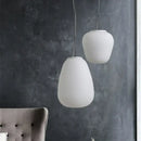 GobekUsa Glass Cocoon Pendant Light for Kitchen Dining Table, E27 LED Hanging Lamp