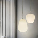 GobekUsa Glass Cocoon Pendant Light for Kitchen Dining Table, E27 LED Hanging Lamp