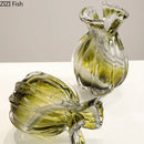 GobekUsa Green Glass Vase Hydroponics Plant Pots for Table Decoration and Floral Arrangement