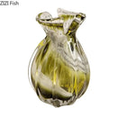GobekUsa Green Glass Vase Hydroponics Plant Pots for Table Decoration and Floral Arrangement