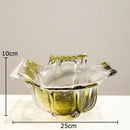 GobekUsa Green Glass Vase Hydroponics Plant Pots for Table Decoration and Floral Arrangement