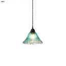 GobekUsa Blue Glass LED Pendant Lights Adjustable Hanging Lamp Luminaire