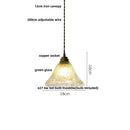 GobekUsa Blue Glass LED Pendant Lights Adjustable Hanging Lamp Luminaire