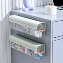 Ribbed teal data cable organizer box bedroom wall mounted storage by Decorbites
