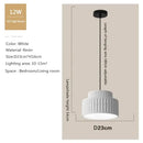 GobekUsa Cream Resin LED Pendant Light for Home Decor