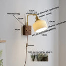 GobekUsa Ceramic Copper LED Wall Lamps Bedroom Bathroom Mirror Light Fixtures