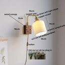 GobekUsa Ceramic Copper LED Wall Lamps Bedroom Bathroom Mirror Light Fixtures