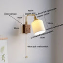 GobekUsa Ceramic Copper LED Wall Lamps Bedroom Bathroom Mirror Light Fixtures