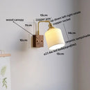 GobekUsa Ceramic Copper LED Wall Lamps Bedroom Bathroom Mirror Light Fixtures