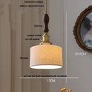 GobekUsa Ceramic LED Pendant Light Fixture with Adjustable Wire, Brass Knob Switch