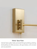 GobekUsa Brass Swing Arm Wall Sconce Creamic Wall Lights
