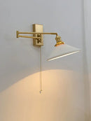 GobekUsa Brass Swing Arm Wall Sconce Creamic Wall Lights