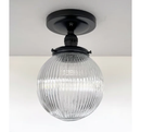 Modern Holophane Glass Ceiling Light