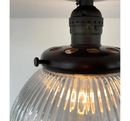 Modern Holophane Glass Ceiling Light