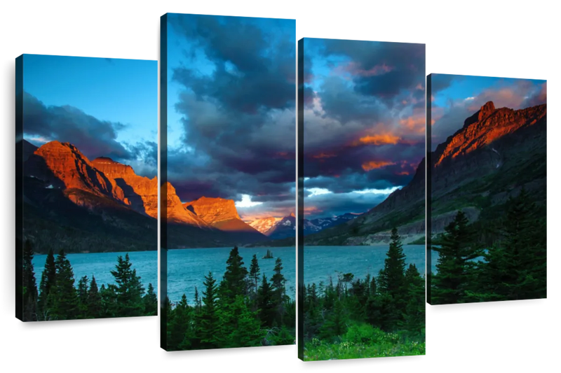 St. Mary Lake Dramatic Sunrise Wall Art