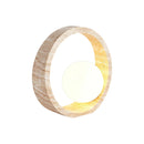 Ring Travertine Q Circle Table Lamp