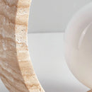 Ring Travertine Q Circle Table Lamp