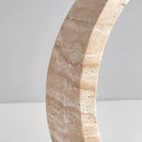 Ring Travertine Q Circle Table Lamp