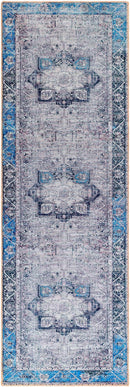 Rosman Blue&Beige  - Promo Washable Area Rug - Clearance
