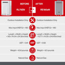 Rinnai 8.5 GPM Non Condensing 180K BTU Outdoor Tankless Water Heater [351-RE180EN] (SAK35621)