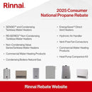 Rinnai 9.8 GPM 199K BTU  Non Condensing Indoor Liquid Propane Tankless Water Heater [351-RE199IP] (SAK15386)
