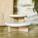 Stone Top Wood Round Decorative Risers, Set of Two by Decor Steals