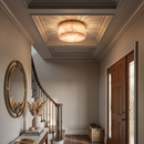 Round Rivage Alabaster Ceiling Lamp