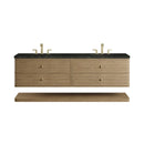 James Martin Allamari 72" Floating Double Bathroom Vanity, Dune Mist