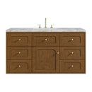 James Martin Laurent 48" Dual Mount Single Bathroom Vanity, Honey Oak