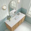 James Martin Laurent 60" Dual Mount Single Bathroom Vanity, Light Natural Oak