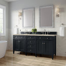 James Martin Brittany 72" Double Bathroom Vanity, Black Onyx