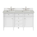 James Martin Brittany 60" Double Bathroom Vanity, Bright White